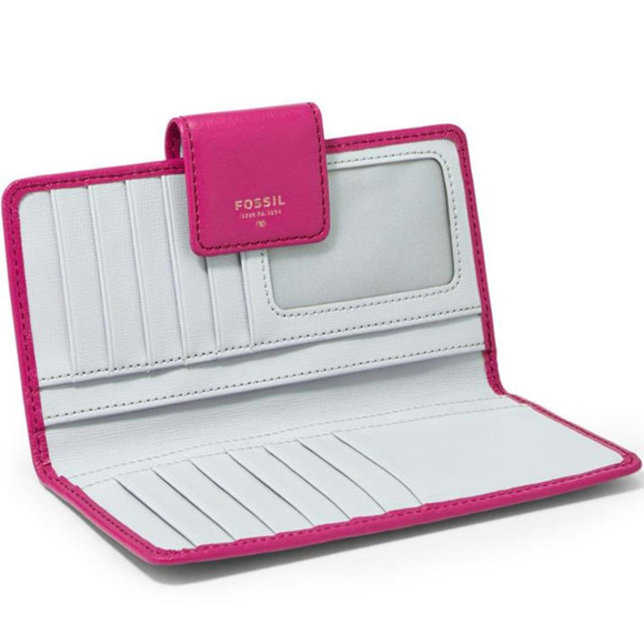 Fossil Handbags - Fuschia Fossil Tab Clutch Wallet